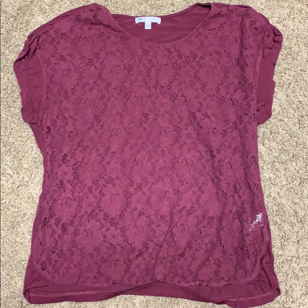 Lace maroon top